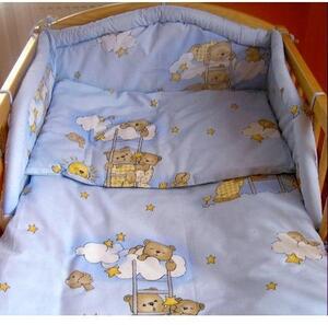 NEW BABY 2-dielne posteľné obliečky New Baby 90/120 cm modré s medvedíkom