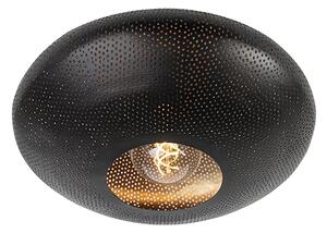 Inteligentné stropné svietidlo čierne so zlatou 40 cm vrátane Wifi G95 - Radiance