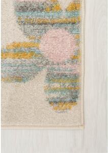 Detský kusový koberec Sovy krémovo modrý 2 160x220cm