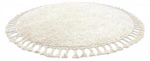 Kusový koberec Shaggy Berta krémový kruh 120cm