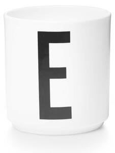 Design Letters Hrnček s písmenom E, white