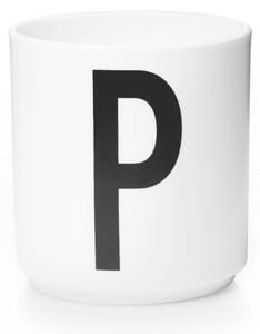 Design Letters Hrnček s písmenom P, white