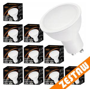 Sada 10x GU10 LED žiaroviek 10W - tepla biela