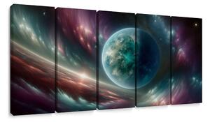 5-dielny obraz galaxia a planéta