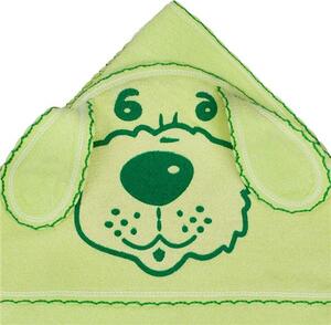 NEW BABY Dojčenská osuška psík zelená Bavlna 80x80 cm