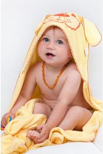 NEW BABY Dojčenská osuška psík žltá Bavlna 80x80 cm