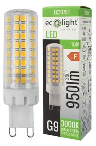 G9 LED žiarovka 10W 950lm 3000K - teplá biela