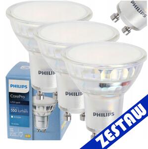 SADA 3x žiarovka Philips GU10 4,9W 550 lm 112 lm/W 4000K EyeComfort