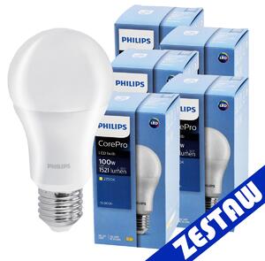 SADA 5x Philips LED žiarovka E27 13W 1521lm 2700K EyeComfort CorePro
