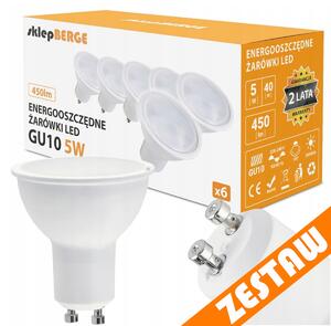 SADA 6x LED žiarovka GU10 5W 450lm - neutrálna biela