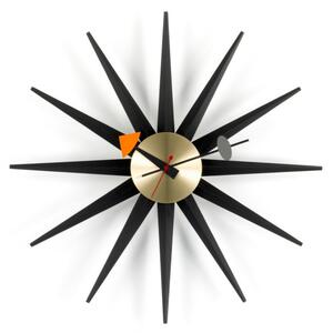 Vitra Hodiny Sunburst Clock, black/brass