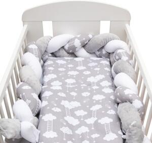 NEW BABY 2-dielne posteľné obliečky 90/120 cm Obláčik sivé