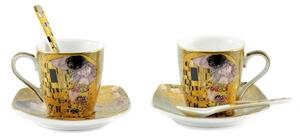Gustav Klimt šálky na kávu espreso hnedé