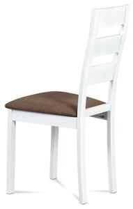 Elegantná jedálenská stolička z masívneho dreva v bielej farbe (a-2603 biela)