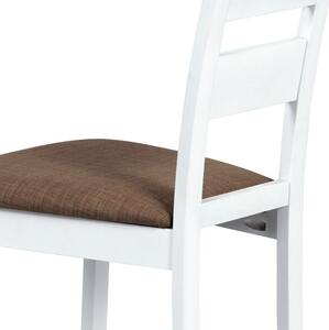 Elegantná jedálenská stolička z masívneho dreva v bielej farbe (a-2603 biela)