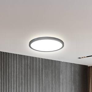 LED panel Slim s diaľkovým ovládaním RGBW, Ø 29 cm, čierny, podsvietenie, Čierna, Pracovňa / Kancelária, Plast, Závesné svietidlo