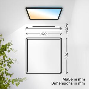 LED panel Shallow s diaľkovým ovládaním 42 x cm, čierny, podsvietenie, Čierna, Pracovňa / Kancelária, Plast, Stropné svetlo