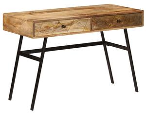 Písací stôl so zásuvkami, mangový masív 110x50x76 cm