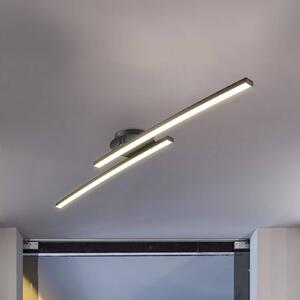 Stropné LED svetlo Snore, 2-pl., čierne, kovové, 3 000 K, Čierna, Obývacia izba / jedáleň, kov, Moderný, Stropné svetlo