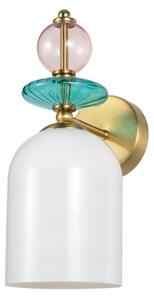 Nástenná lampa TROPEA 1xE27/15W/230V zlatá/dymovo-ružová/modrá/biela