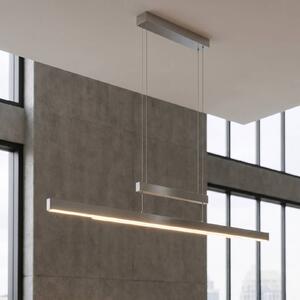 Trio Lighting LED závesné svietidlo Trajan, 2.700-5.000K, nikl matný, Hliník / sivá / zinok, Obývacia izba / jedáleň, kov, Moderný