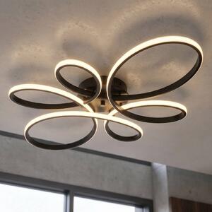 Trio Lighting Stropné svietidlo Fly LED, matná čierna, 3 000 K, 83 cm x 45, Čierna, Obývacia izba / jedáleň, kov, Moderný, Závesné svietidlo