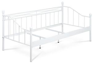 Jednolôžková kovová posteľ matnej bielej farby (a-1905 biela)