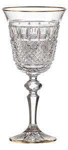 Bohemia Crystal ručne brúsené poháre na červené víno Felicie Line Gold (set po 2ks)