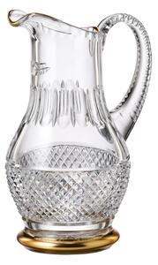 Bohemia Crystal ručne brúsený džbán Felicie Line Gold 1,3l