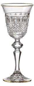 Bohemia Crystal ručne brúsené poháre na likér Felicie Line Gold 60ml (set po 2ks)