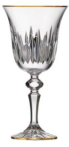 Bohemia Crystal ručne brúsené poháre na biele víno Prisma Line Gold 170ml (set po 2ks)