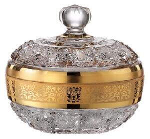 Bohemia Crystal ručne brúsená dóza s viečkom Romantic Horizont 130mm