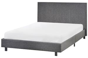 Posteľ sivá s roštom polyesterový čalúnený rám postele 120 x 200 cm moderný dizajn