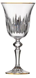 Bohemia Crystal ručne brúsené poháre na červené víno Prisma Line Gold 220ml (set po 2ks)