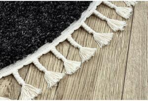 Kusový koberec Shaggy Berta antracitový kruh 120cm