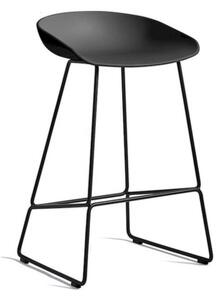 HAY Barová stolička AAS 38 Low Black Powder Coated Steel, black