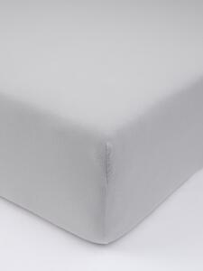 Jersey prostěradlo do postýlky s elastanem 60 × 120 cm – světle šedé