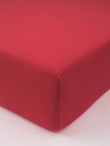 Jersey prostěradlo s elastanem 220 × 200 cm – vínové