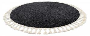 Kusový koberec Shaggy Berta antracitový kruh 120cm