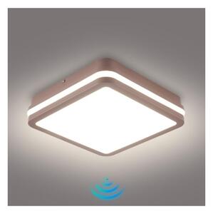 Brilagi-LED Vonkajšie svietidlo s čidlom BENE LED/18W/230V 21,5x21,5 cm hnedá IP54