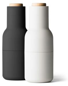 Audo (Menu) Mlynčeky na soľ a čierne korenie Bottle, set 2ks, ash-carbon, wood lid
