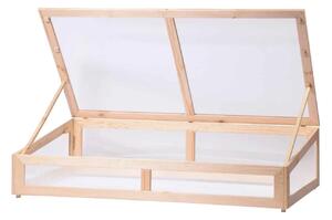 Dobar Drevený vyvýšený záhon so strechou 126 x 67 x 31,5 cm