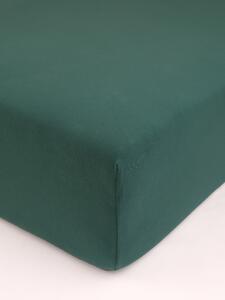 Jersey plachta s elastanom Deluxe 90 × 200 cm – tmavo zelená