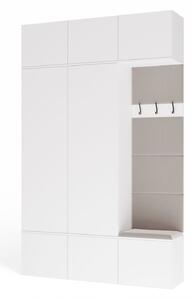 Šatníková skriňa HAGA III 2Sz1W - biela