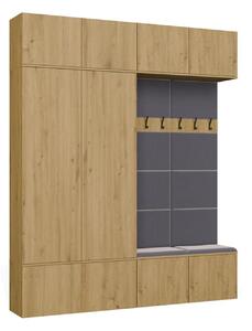 Šatníková skriňa HAGA IV 2Sz2W - dub artisan