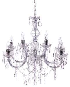 Luster priehľadný krištáľový 6 žiaroviek moderný glamour štýl obývačka jedáleň spálňa
