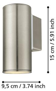 Eglo 33581 - LED RGBW stmievateľné vonkajšie nástenné svietidlo RIGA 1xGU10/5W/230V IP44, matný chróm