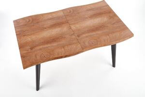 Halmar DICKSON rozkladací stôl, doska - prírodná, nohy - čierna
