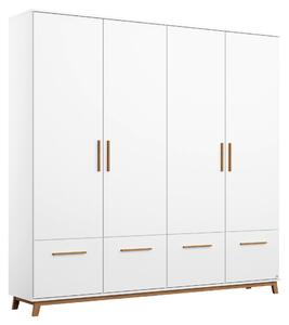 SKRIŇA S OTOČNÝMI DVERAMI, biela, 181/203/53 cm MID.YOU - Skrine, Online Only