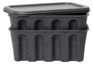 Ferm Living Papierový úložný box Pulp Small sada 2 ks, charcoal